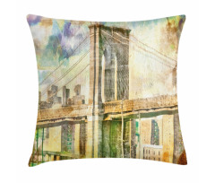 New York Brush Strokes Pillow Cover