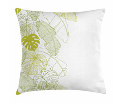 Monstera Leaf and Nature Pillow Cover