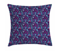 Paisley Teardrops Motif Pillow Cover