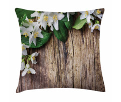 Jasmine Flower Retro Pillow Cover