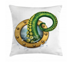 Ship Porthole Tentacles Pillow Cover