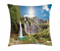 Magnificent Waterfalls Day Pillow Cover