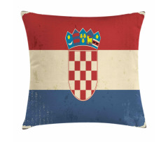 Vintage Look National Flag Pillow Cover