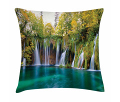 Many Small Waterfalls Photo Pillow Cover