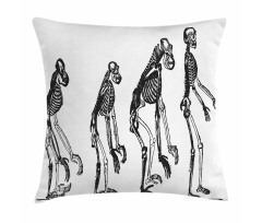 Evolution Theme Ape to Man Pillow Cover