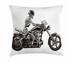 Crazy Halloween Motorbike Pillow Cover