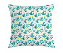 Corals and Fish Silhouette Pillow Cover