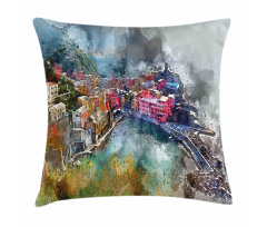 Aerial Village Pillow Cover