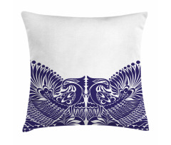 Polish Flourish Bird Print Pillow Cover