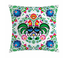 Traditional Polish Rooster Pillow Cover