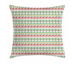 Floral Swedish Dala Horse Pillow Cover