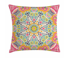 Colorful Chaotic Motif Pillow Cover