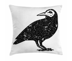 Gothic Art Ornate Bird Pillow Cover