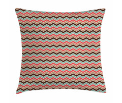 Grunge Retro Zigzags Pillow Cover