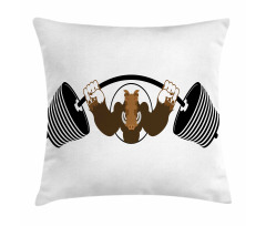 Strong Boar Lifts Barbell Pillow Cover