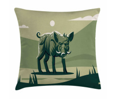 Abstract Wild Boar Pig Pillow Cover