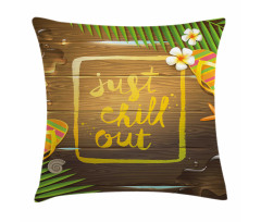 Summer Theme Calligraphy Pillow Cover