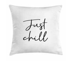 Hand Drawn Typography Pillow Cover