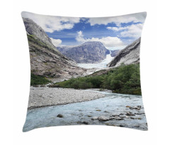 Norwegian Mountains River Pillow Cover