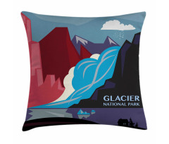 Abstract Mountains and River Pillow Cover