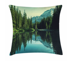 Tree Reflections on Calm Water Pillow Cover