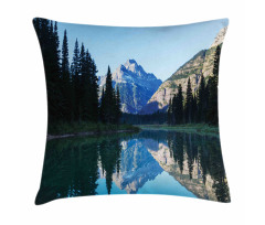 Mountain Reflection on Lake Pillow Cover