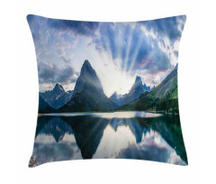 Swiftcurrent Lake Panorama Pillow Cover