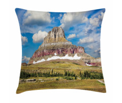 Rugged Peak and Cloudy Sky Pillow Cover