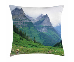 Summer Landscape with Grass Pillow Cover