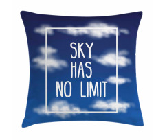 Sky Has No Limit Square Frame Pillow Cover