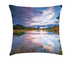 Sunset on Oxbow Bend Pillow Cover