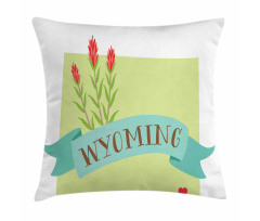 State Flower and Name Pillow Cover