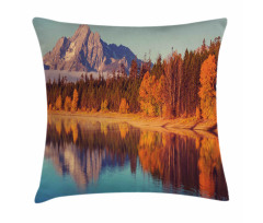 Grand Teton Fall Landscape Pillow Cover