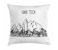 Simple Sketch Grand Teton Pillow Cover