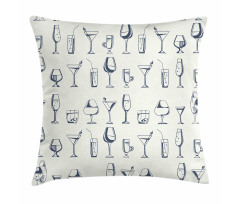 Alcohol Beverages Cocktails Pillow Cover