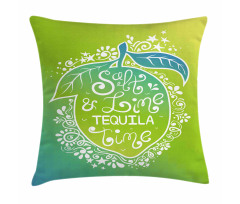 Vibrant Ombre Text on Lemon Pillow Cover