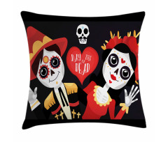 Sugar Skull Art Pillow Cover