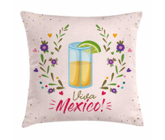 Floral Viva Mexico Pillow Cover