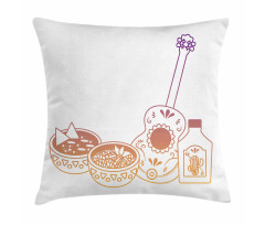 Mexican Soup Bottle Guitar Pillow Cover