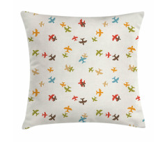 Minimal Colorful Planes Pillow Cover