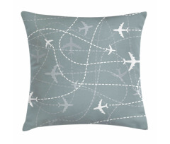 Airplane Traces Scheme Sign Pillow Cover