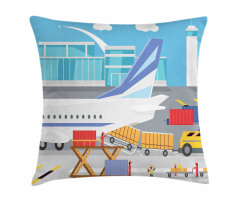 Loading Cargo Plane Cartoon Pillow Cover