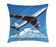 Pop Art Take Off Plane Dots Pillow Cover