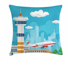 Control Tower and Plane Pillow Cover