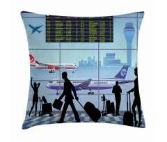 Planes People Flight Board Pillow Cover