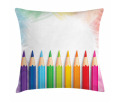 Realistic Colorful Pencils Pillow Cover