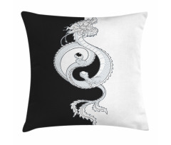 Dragon with Yin Yang Pillow Cover