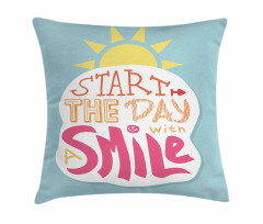 Start with a Smile Pillow Cover