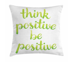 Words in Green Tone Pillow Cover