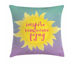 Words on Sun Pillow Cover